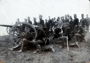 Artillertie um 1900 Hauptmann Christ (vorletzte Reihe Mitte)